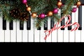 Christmas card with piano