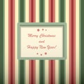 Christmas card with rectangular frame.