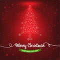 Christmas card with red background Royalty Free Stock Photo