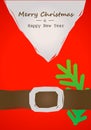 Christmas card with Santa belt