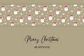 Christmas card with smiley Santa Claus and wishes. Vector