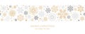 Christmas card with snowflake border vector illustration