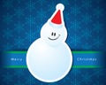 Christmas card with snowman vector