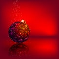 Christmas card with stars Christmas ball. EPS 8 Royalty Free Stock Photo