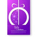 Christmas card with stylized Christmas ball