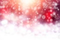 Christmas card template. Abstract festive gradient pink white winter christmas or New Year background texture with blurred bokeh Royalty Free Stock Photo