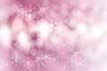 Christmas card template. Abstract festive gradient pink white winter christmas or New Year background texture with blurred bokeh Royalty Free Stock Photo