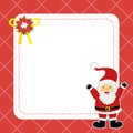 Christmas card template with Santa Claus.