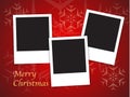 Christmas card templates with blank photo frames