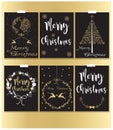 Christmas cards black and gold style