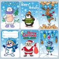 Christmas cards with funny personages