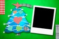 Christmas cards photo frame cute tree Royalty Free Stock Photo