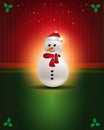 Christmas cards Red Green snowman