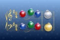 Christmas Carol Balls Royalty Free Stock Photo