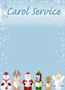 Christmas carol service poster design Royalty Free Stock Photo