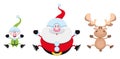 Christmas cartoon characters Royalty Free Stock Photo