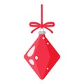 Christmas cartoon festive red diamond tree toy