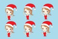 Christmas cartoon girl make up