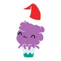 christmas cartoon of kawaii muffin