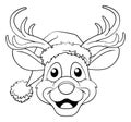 Christmas Cartoon Reindeer Character Royalty Free Stock Photo