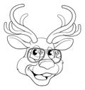 Christmas Cartoon Reindeer Character Royalty Free Stock Photo