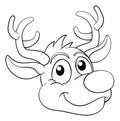 Christmas Cartoon Reindeer Character Royalty Free Stock Photo