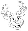 Christmas Cartoon Reindeer Character Royalty Free Stock Photo