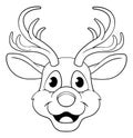 Christmas Cartoon Reindeer Character Royalty Free Stock Photo