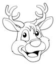 Christmas Cartoon Reindeer Character Royalty Free Stock Photo