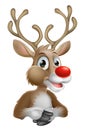 Christmas Cartoon Reindeer Royalty Free Stock Photo