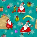 Christmas cartoon seamless pattern wrapper