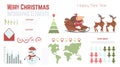 Christmas Cartoon Vector of a Infographics Elements Royalty Free Stock Photo