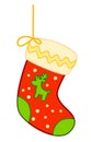 Christmas cartoons clip art. Christmas Sock clipart vector