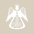 Christmas carved openwork angel Royalty Free Stock Photo