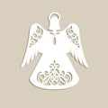 Christmas carved openwork angel Royalty Free Stock Photo