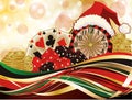 Christmas casino greeting background