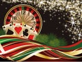 Christmas casino invitation background