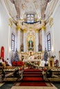 CHRISTMAS CATHOLIC SPIRITUAL SERVICES HELD IN THE CHURCH Royalty Free Stock Photo