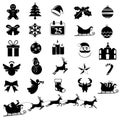 Christmas and celebration icons collection