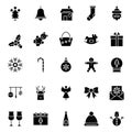 Christmas Celebration Isolated Vector Icons Set that can be easily modified or edit in any style. Royalty Free Stock Photo