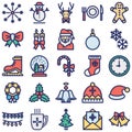 Christmas Celebration Vector Icons Pack Royalty Free Stock Photo