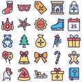 Christmas Celebration Vector Icons Pack Royalty Free Stock Photo