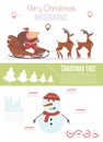 Christmas Celebration Vector Infographics Template Royalty Free Stock Photo