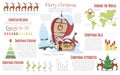 Christmas Celebration in World a Flat Infographics Royalty Free Stock Photo