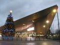 Christmas at the central station in Rotterdam, The Netherlands