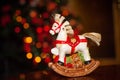 Christmas Ceramic horse. Christmas decor