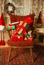 Christmas chairwith presets, vintage