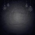 Christmas chalkboard background with snowflakes