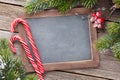 Christmas chalkboard for your greetings Royalty Free Stock Photo