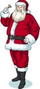 Christmas Character Santa Claus cartoon with black